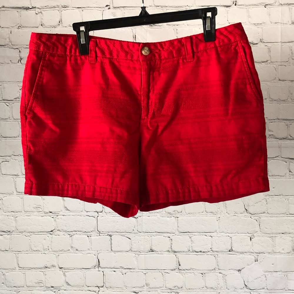 SHORTS - Women's Faded Glory bright red textured 100% cotton shorts. Size 14